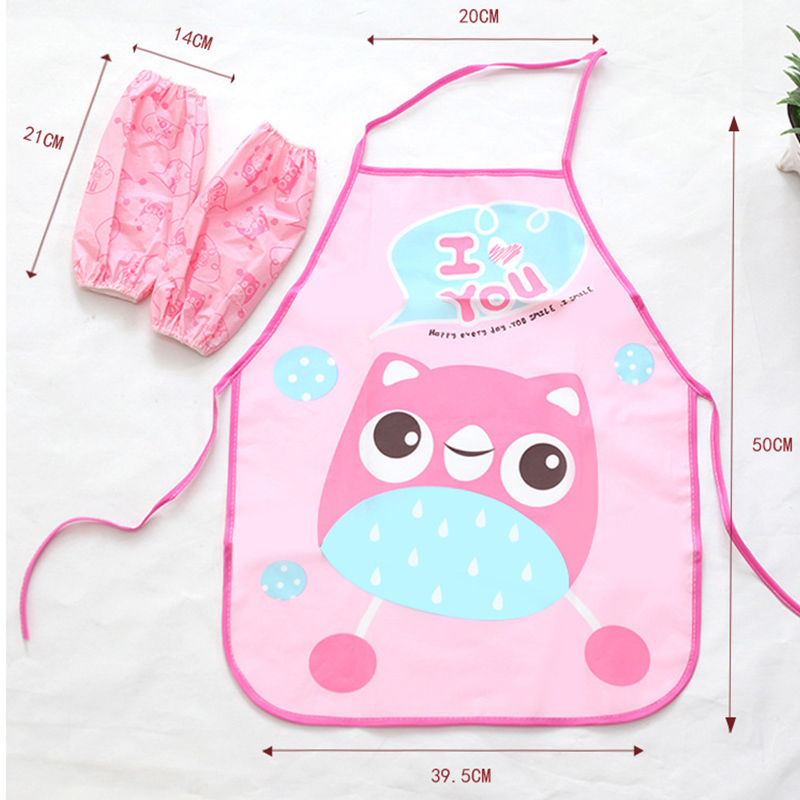 Hello Kitty Tạp Dề Chống Thấm Nước Hình Doremon Xinh Xắn Cho Bé