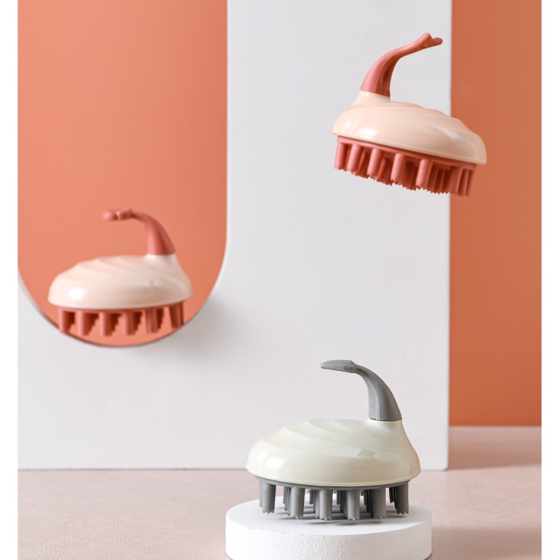 [Hàng mới về] Bàn chải silicone gội đầu massage tóc làm sạch da đầu chống ngứa