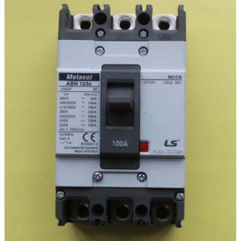 Aptomat MCCB LS 3 Pha ABN103c 15-100A 22Ka