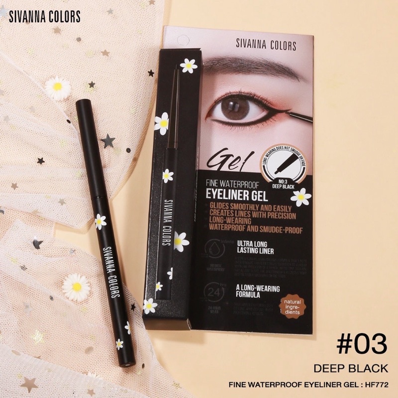 Chì Kẻ Mí Mắt SIVANNA Eyeliner HF772 (Trắng - Nâu - Đen)