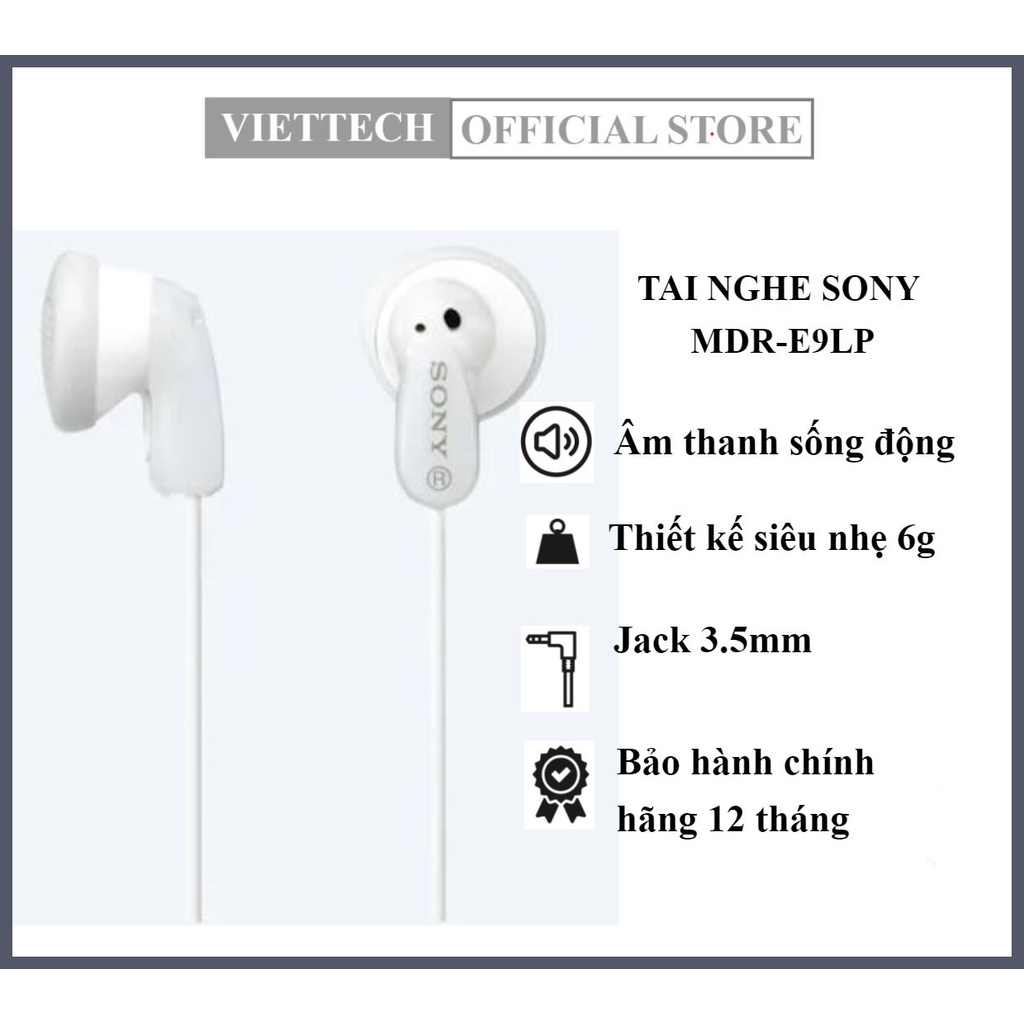 Tai Nghe Nhét Tai Sony MDR-E9LP - Chính Hãng - Bảo Hành 12 tháng