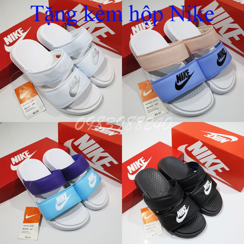 Dép Nike Nk 2 quai ngang phối màu hot trend unisex nam nữ 1.1 cao cấp lót dày, tem size in nhiệt, tặng kèm hộp Nike.