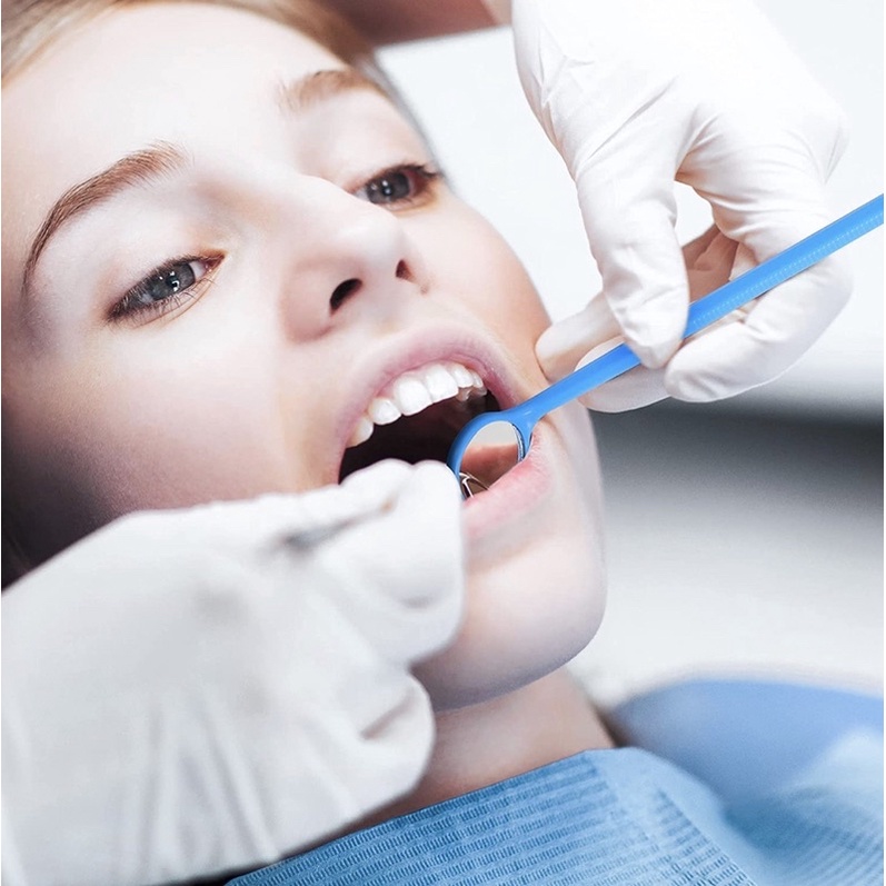 Gương soi răng, gương nha khoa, niềng răng, chăm sóc răng niềng