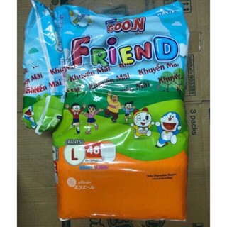 Combo 3 bịch bỉm Goon friend M58/L46/ XL40/XXL34/XXXL22quần tặng 5 miếng