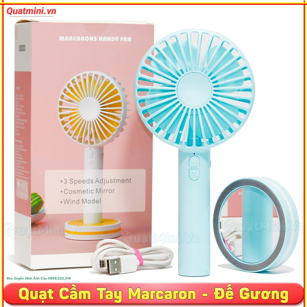 Có Sẵn Quạt Mini Cầm Tay Macaron [ Hàn Quốc ][ Cao Cấp ][2000Mah][ Có Video Thực Tế ] | BigBuy360 - bigbuy360.vn
