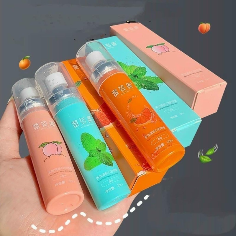 Xịt Thơm Miệng MIZIYAN 20ml  giảm Hôi Miệng, Thơm Mát