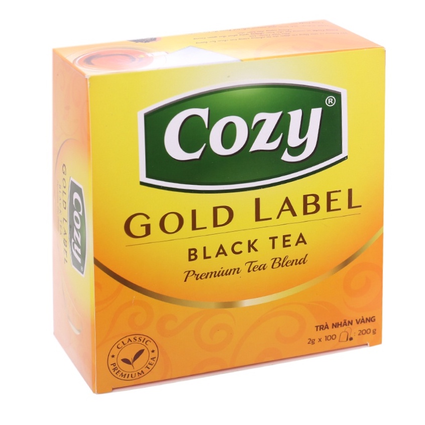 Trà Túi Lọc Cozy Nhãn Vàng Gold Label Black Tea