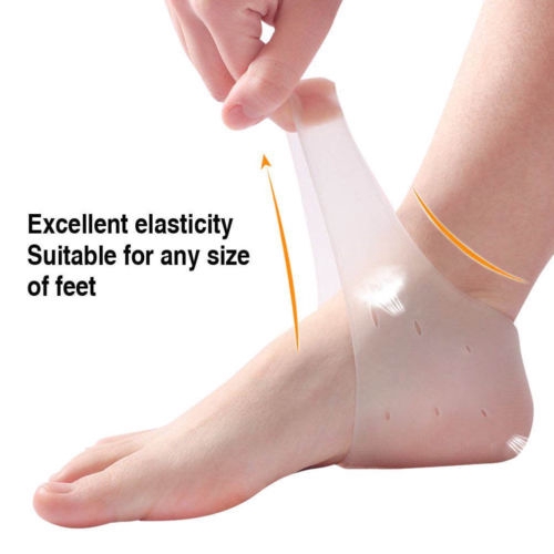 Foot Skin Care/Soft Silicone Heel Protector/Heel Socks/Prevent Dry Skin Against Peeling Heel Cushion