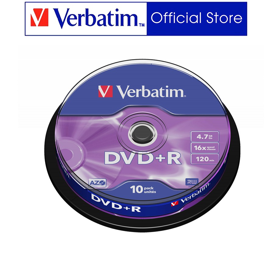 Đĩa Verbatim DVD+R 4.7GB 16X 10pk Spinndle