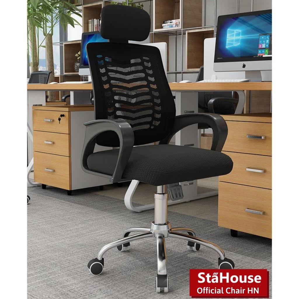 Ghế Văn Phòng GVP410 Stahouse Ngả Lưng Tựa Đầu Chân Xoay Stahouse Official Chair HN, Ghế Làm Việc Tại Nhà