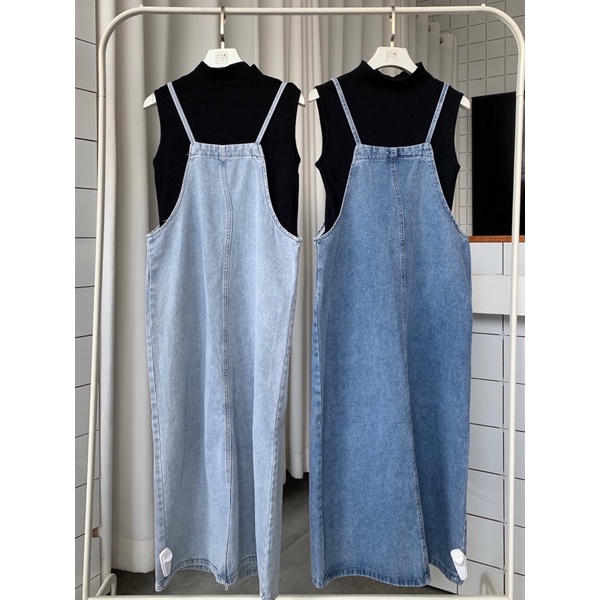 Váy yếm jean maxi 2 dây - YV152