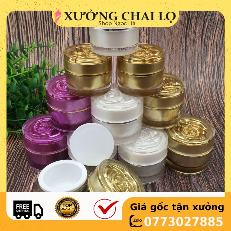 Hũ Chiết Mỹ Phẩm ❤ GIÁ RẺ NHẤT ❤ Hủ Đựng Kem Face 5g,10g,20g Hoa Hồng, phụ kiện du lịch