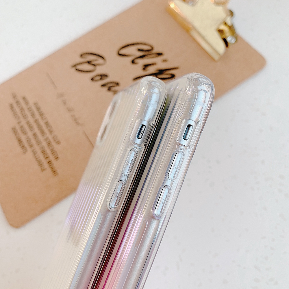 Ốp điện thoại dẻo kiểu va li màu gradient hồng/ xanh lá phối trắng độc đáo cho IPHONE 6 6S 7 8PLUS XS MAX XR 11 PRO MAX