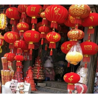 đèn lồng đỏ treo Tết may mắn size 60-80cm