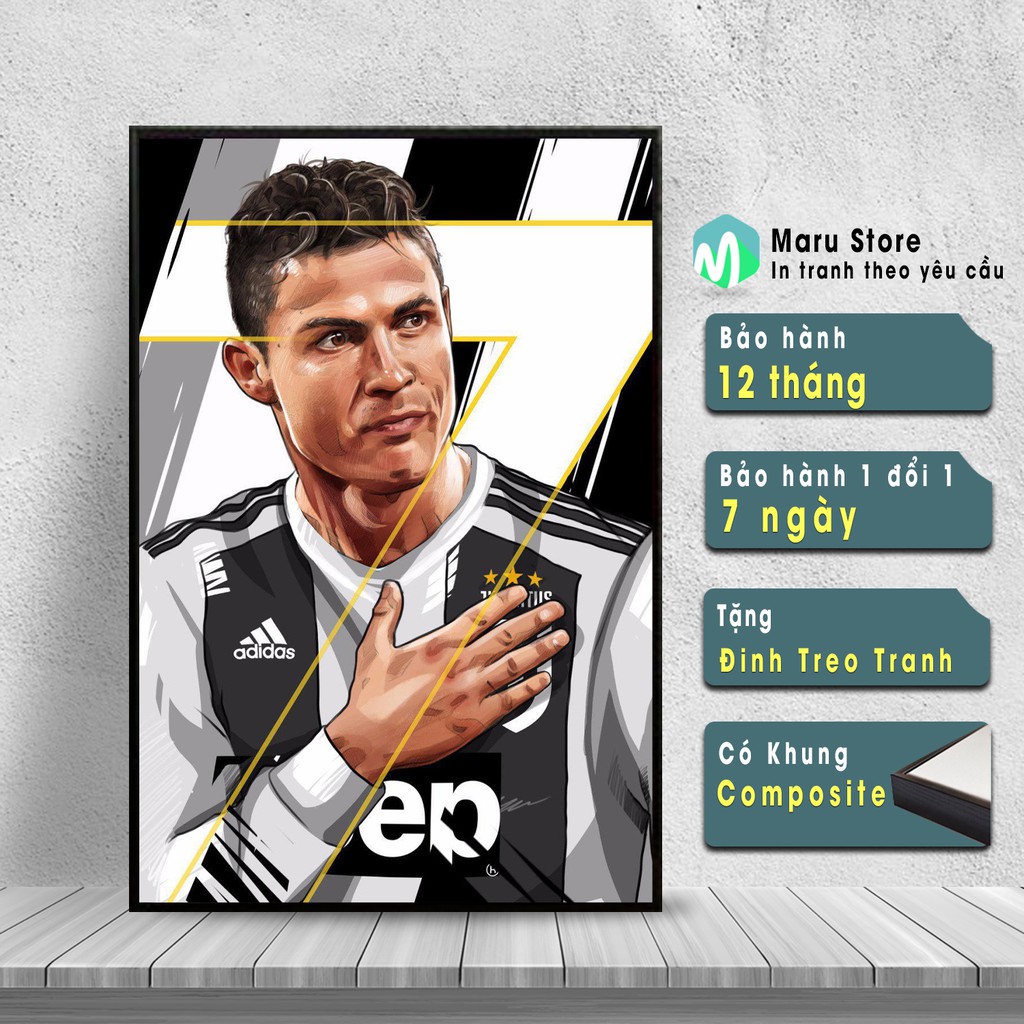 Tranh Canvas Ronaldo, Kiểu Vẽ, Siêu Đẹp