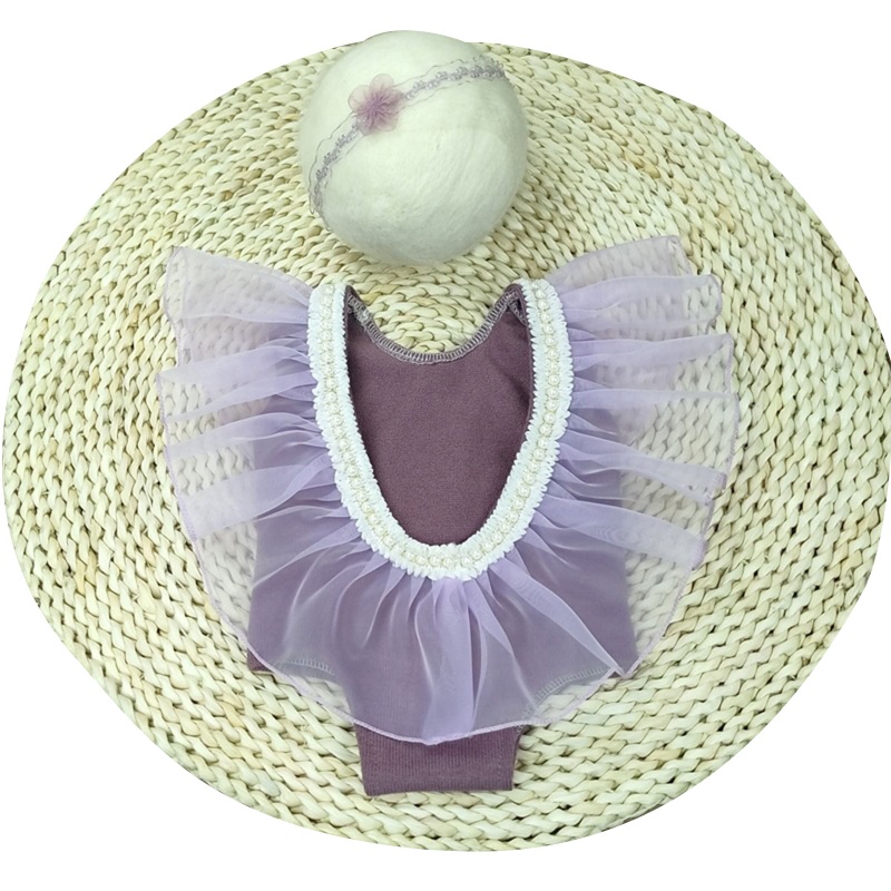 Bộ Trang Phục Múa Ba Lê Gồm Băng Cài Đầu Và Đầm Xinh Xắn Cho Bé 0-2 Tháng Tuổi