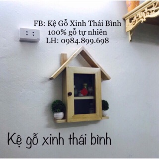 Tủ thuốc gỗ treo tường hình ngôi nhà (TTGTTHNN)