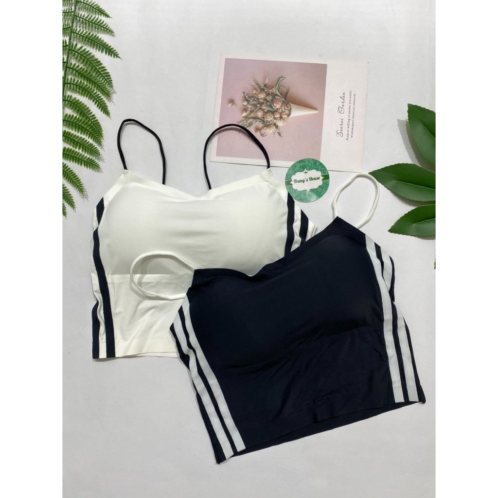 Áo hai dây lụa M05 croptop dáng ôm mịn, áo 2 dây vải cotton thun lạnh co giãn cao cấp siêu xinh