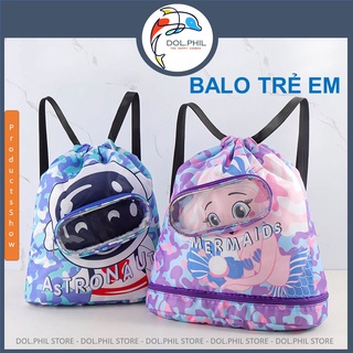  Balo Đựng Đồ Bơi Cho Bé Dol.phil Túi Đựng Đồ Du Lịch Có 2 Ngăn Khô Và Ứớt Rất Tiện Dụng - Hàng Loại 1 In Họa Tiết Sắcnet 