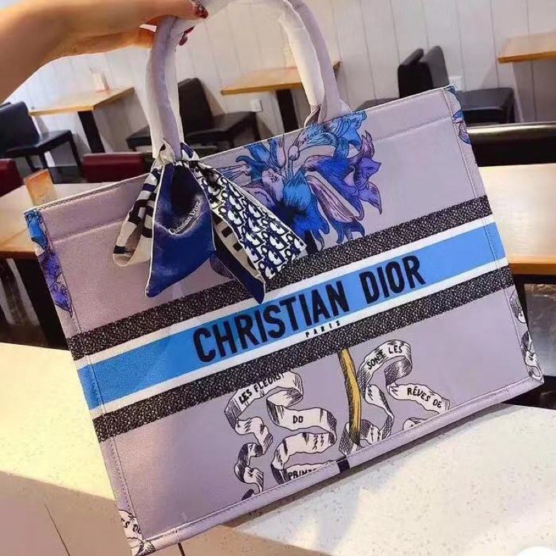 Túi xách CHRISTIAN D hai mặt họa tiết phối màu độc đáo