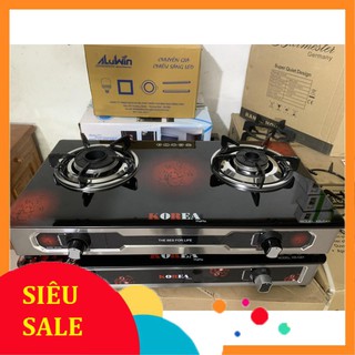 Bếp ga hồng ngoại kính cường lực KR -G4Y TO NHỎ MÂM hợp kim