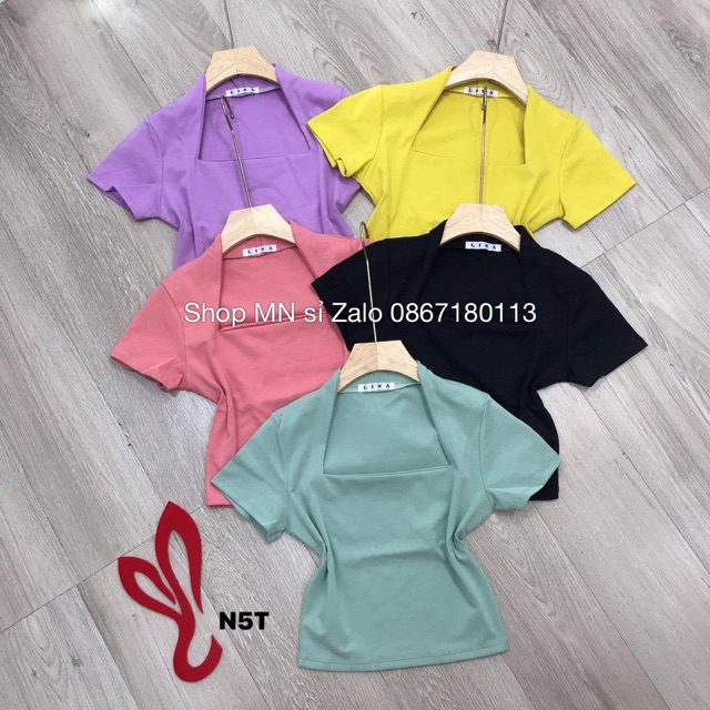 🌹Áo thun cổ vuông