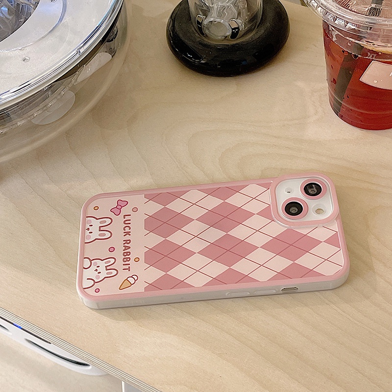 Ốp điện thoại họa tiết kẻ ô hoạt hình đáng yêu cho IPHONE 13 12 11 PRO MAX XS XR XS MAX SE 2020 6 7 8 PLUS MINI | BigBuy360 - bigbuy360.vn