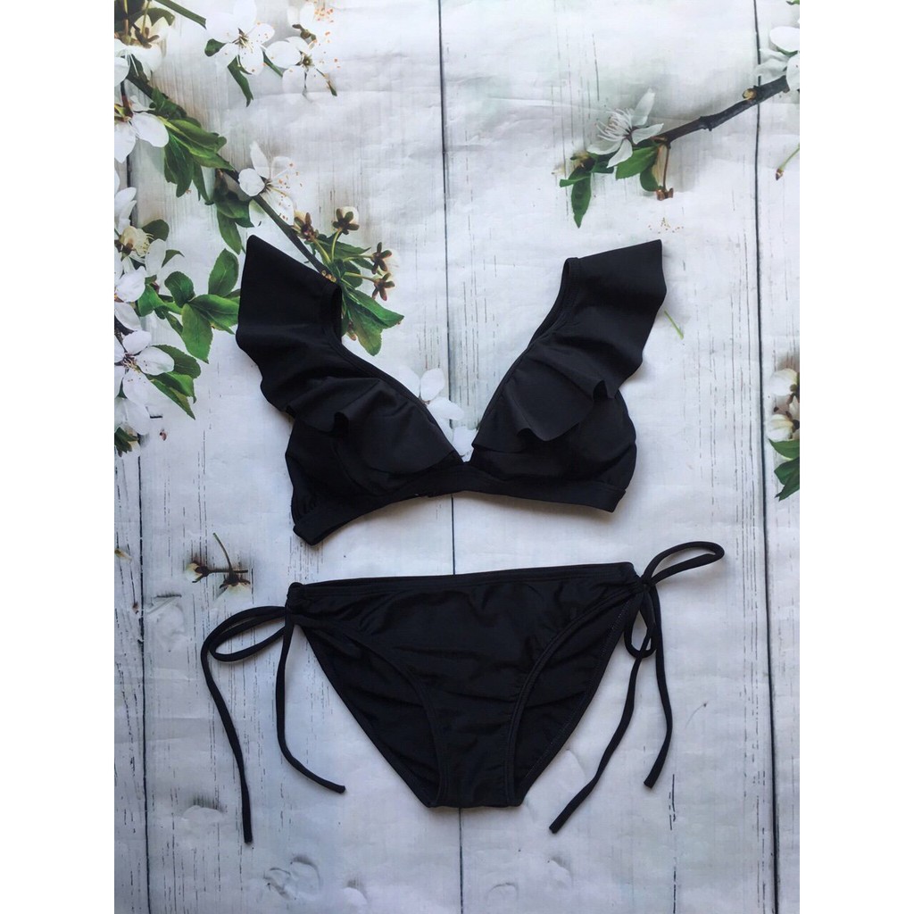 Bikini hai mảnh cánh tiên đen hot 2019
