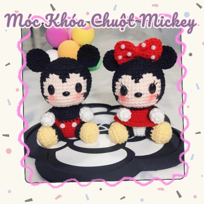 MÓC KHOÁ LEN CHUỘT MICKEY & MINNIE