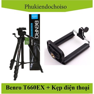 Mua Chân máy ảnh Benro T660 EX ( Chính hãng ) + Kẹp điện thoại