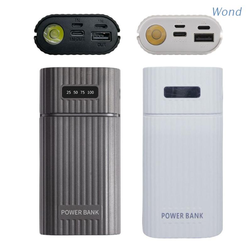 Cục Sạc Dự Phòng USB 18650 Đầu Ra Micro+Type C 8-pin DIY Cho Điện Thoại/Máy Tính Bảng/PC