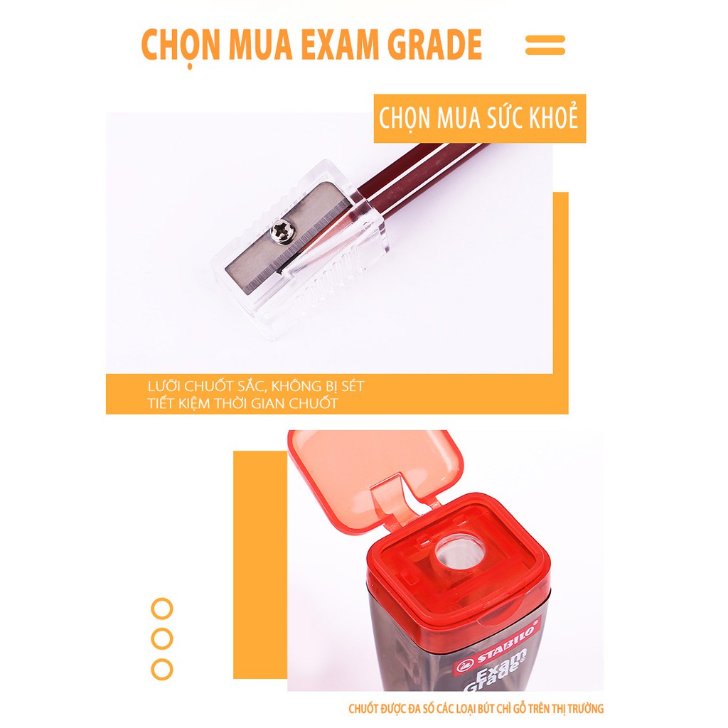 Bộ 2 chuốt bút chì STABILO Exam Grade (PS4518-C2)