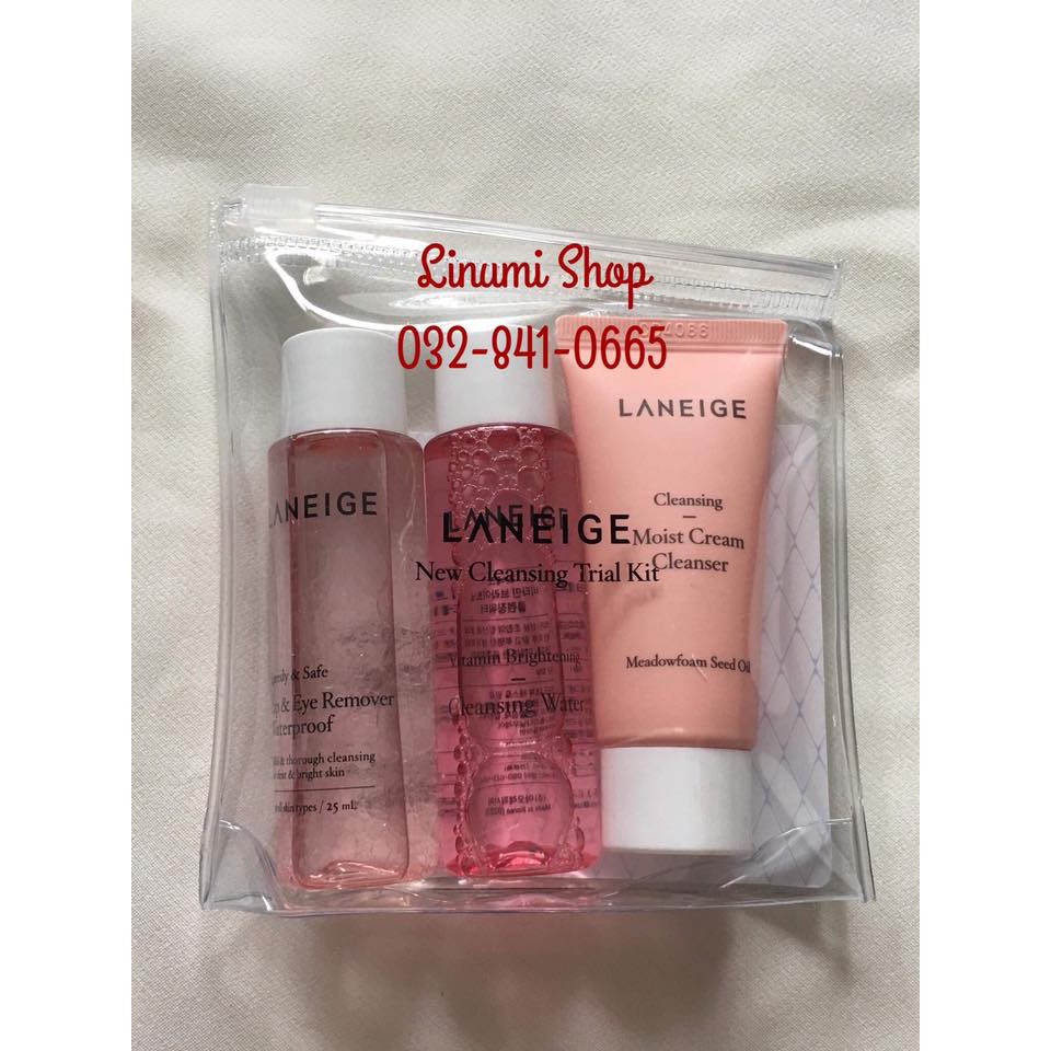 Bộ tẩy trang Laneige New Cleansing Trial Kit 3 items