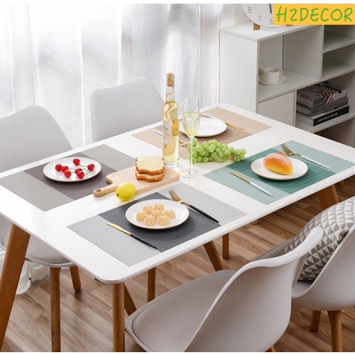 Tấm lót bàn ăn cách nhiệt chống nước PVC cao cấp phong cách Bắc Âu - H2DECOR