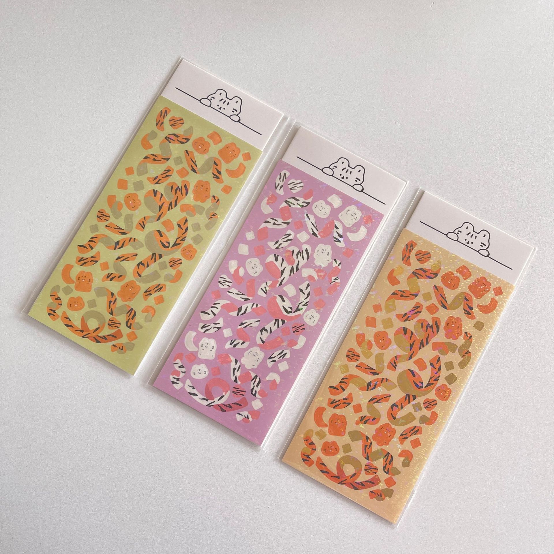 Korean Style Stickers Ribbon Laser Cat Stickers Diary Diary Stickers