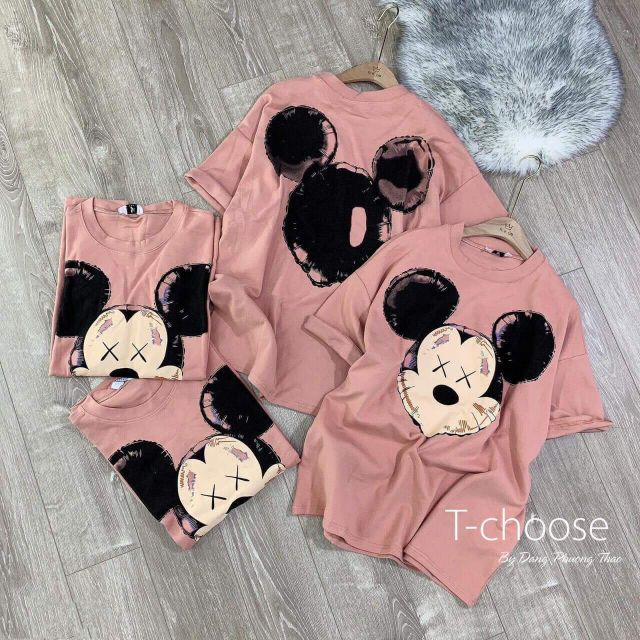 ÁO THUN MICKEY HỒNG BIGSIZE