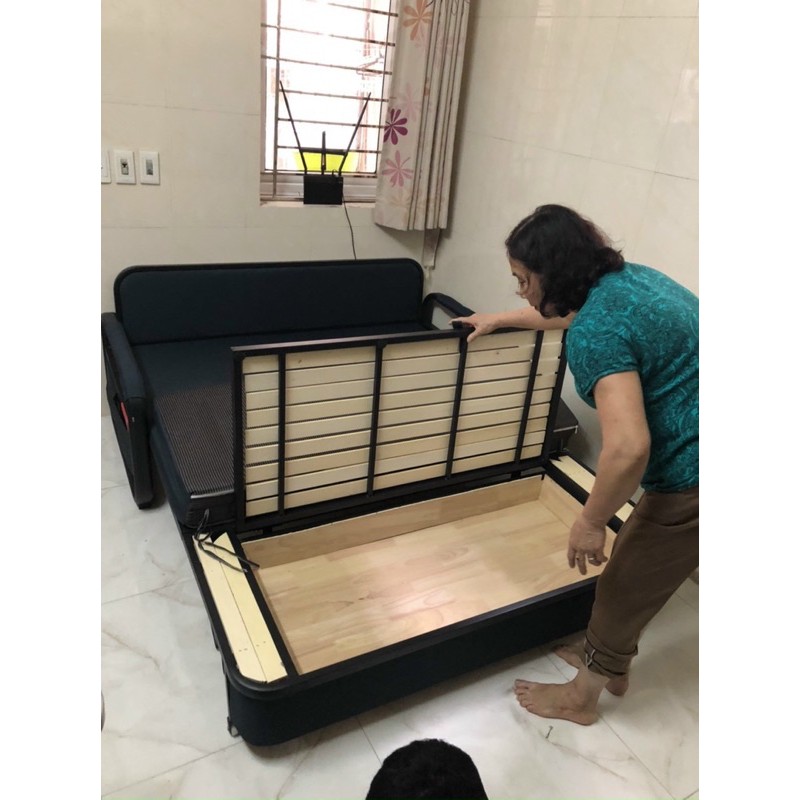 Ghế giường sofa- giường sofa gấp cao cấp có ngăn chứa đồ size 1m5*1m9( Tặng kèm túi thơm) | BigBuy360 - bigbuy360.vn