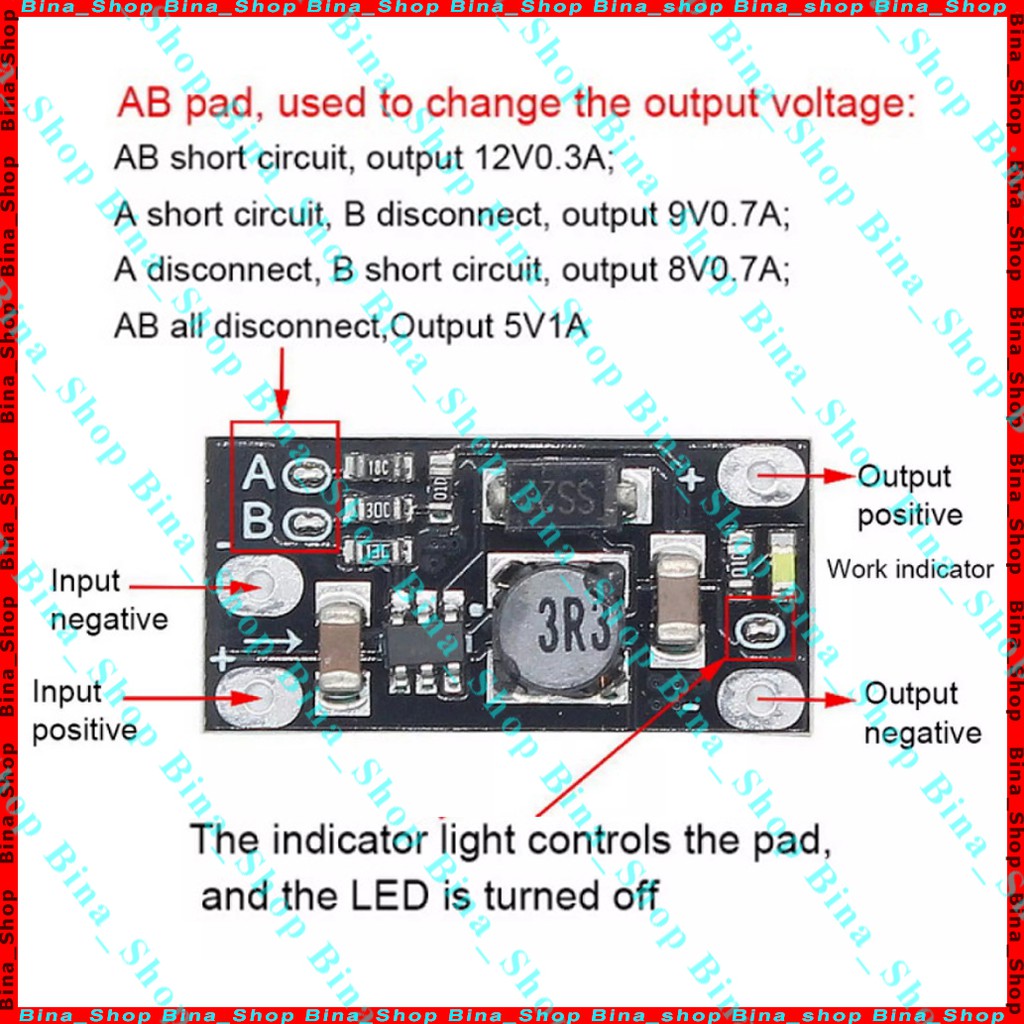 Mạch tăng áp DC-DC từ 3V 3.2V 3.7V 5V lên 5V/8V/9V/12V
