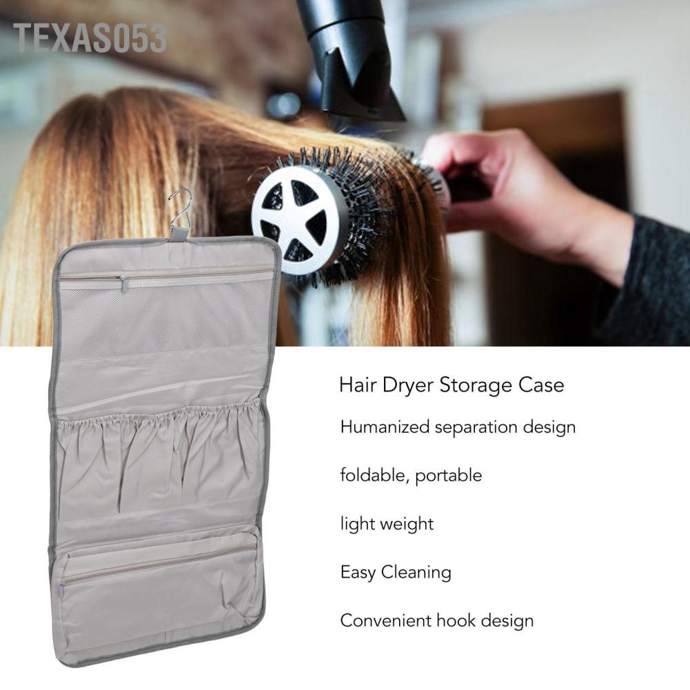 [Hàng mới về] Túi đựng nhiều ngăn có móc treo cho máy tạo kiểu tóc dyson có thể gập lại linh động đi du lịch