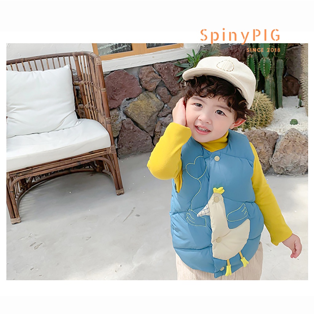 Áo khoác phao gile cho bé 0-4 tuổi style Hàn Quốc trần bông nhiều hoạ tiết cực xinh
