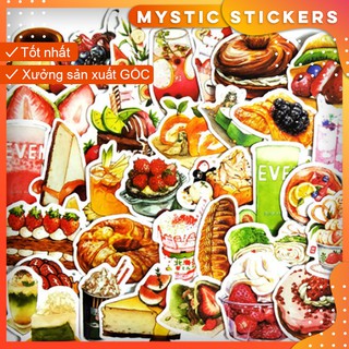 [TRÁNG MIỆNG-MINI] 33 sticker chống nước size 3-5cm, dán điện thoại, sổ, bullet journal, xe máy, mũ bảo hiểm ...