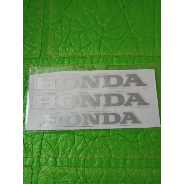 Bộ tem chữ Honda màu bạc