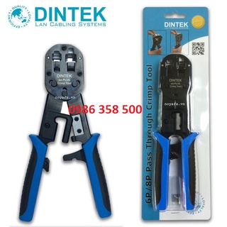 Kìm bấm mạng Xuyên Thấu Dintek Cao Cấp tặng kèm 1 lưỡi cắt