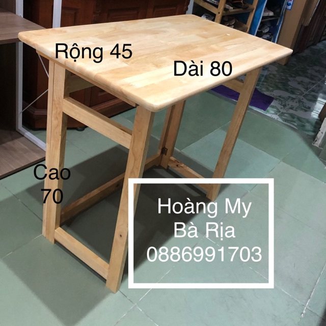 Bàn học sinh gấp gọn thông minh bằng gỗ 100%