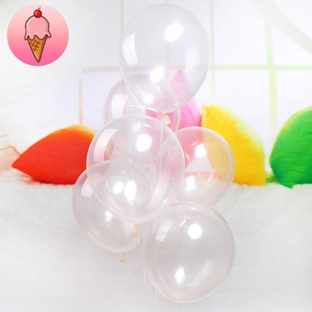 Bóng Tròn 12 Inch Trong Suốt Cao Su Cao Cấp Trang Trí Sinh Nhật Party - K107