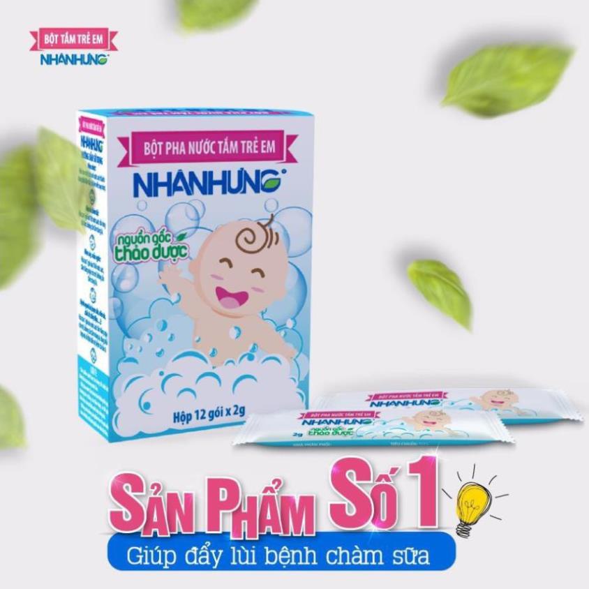 Bột pha nước tắm trẻ em Nhân Hưng - Hộp 30 gói