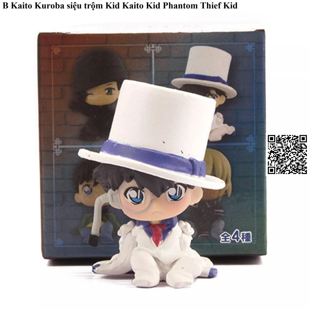 1489 Mô hình Chibi Thám Tử Lừng Danh Conan nhân vật Shinichi Kudo Kid Kaito Shuichi Akai