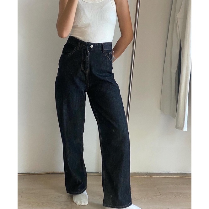 Quần Tiêu Đen Chỉ Nâu