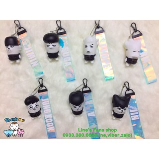 Móc khóa BTS + strap holo_Mẫu mới (KM tặng Sticker & hình xăm BT21 BTS)