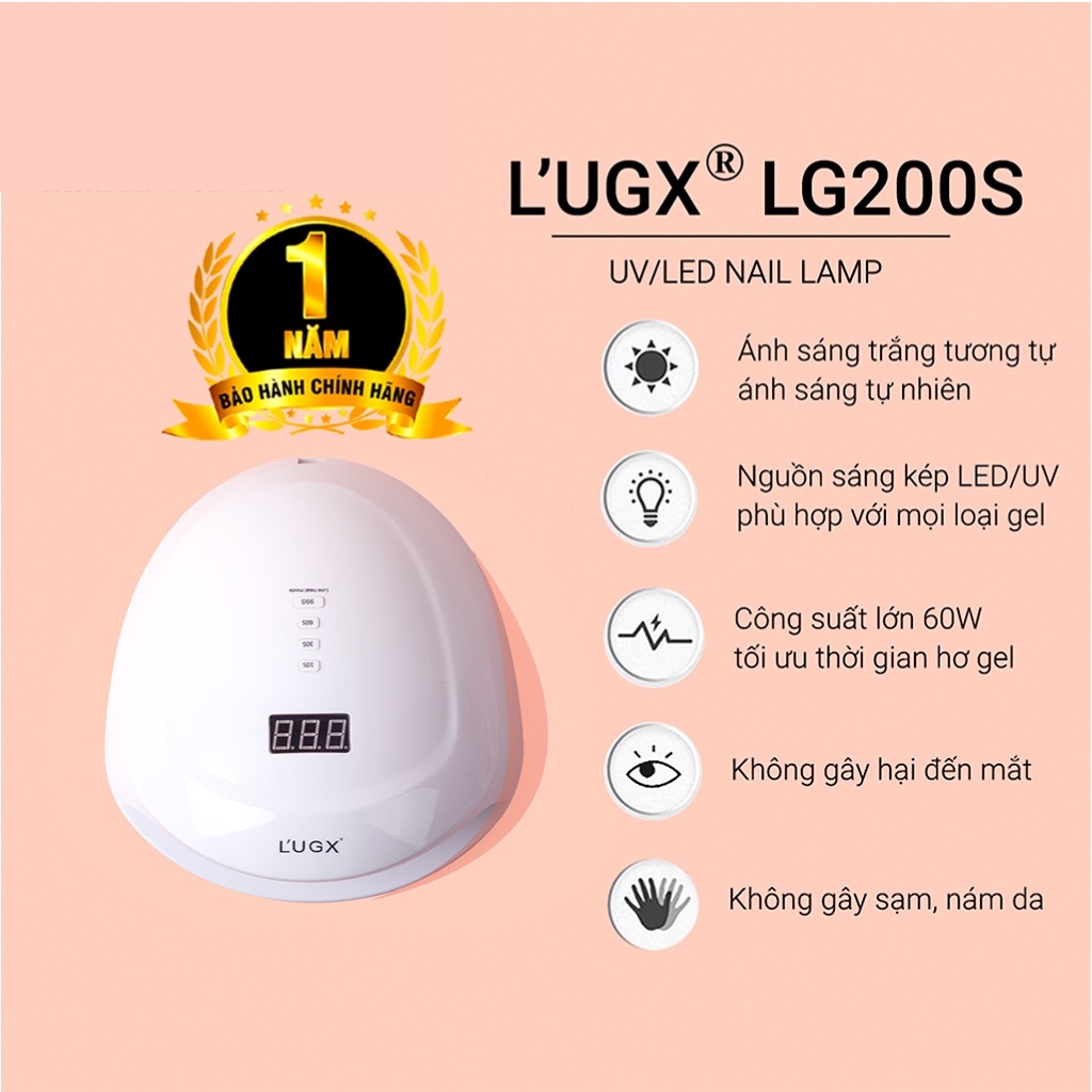 Máy hơ tích điện L'ugx LG200S chính hãng 60W 36 bóng đèn